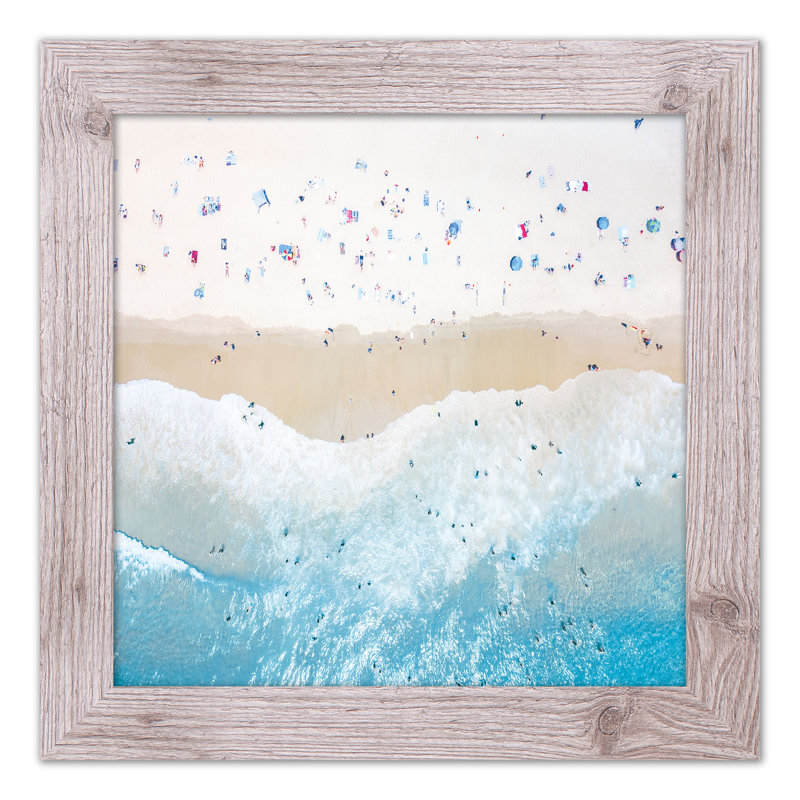 «Above View Beach», reproduction encadrée, H 16 po x l 16 po x P 0,75 po