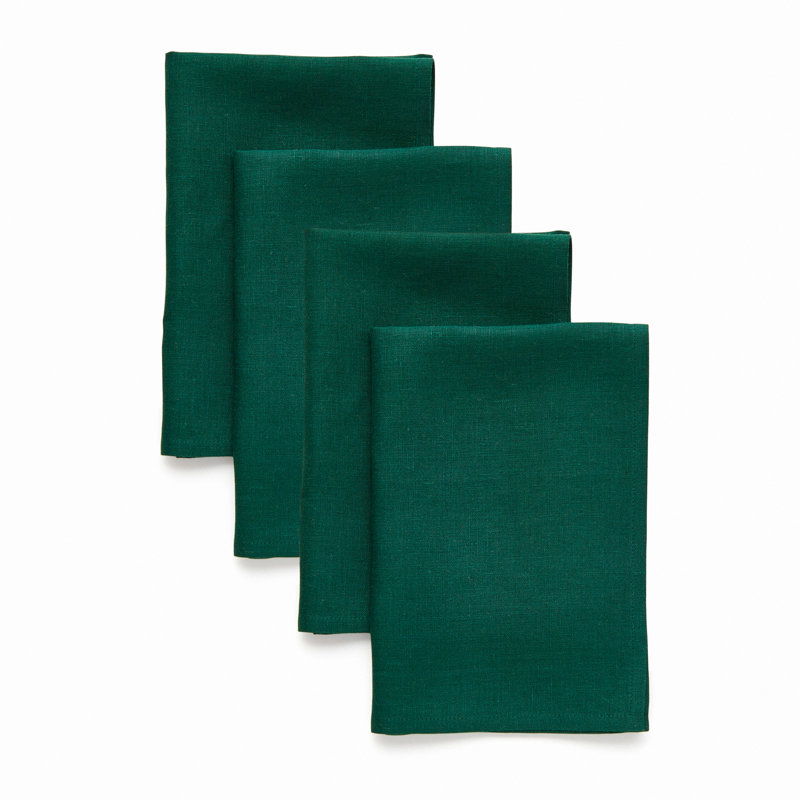 100% Pure Linen Dinner Napkins - Fete, Rainforest