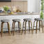 Swivel Upholstered Counter Stool-641115472-641115475