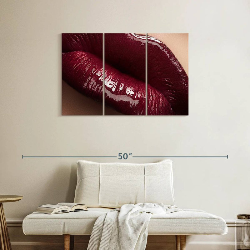 Shuttleworth Glossy Red Lips, 24" H x 38" W