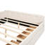 Lit rembourré beige avec 2 solutions de rangement à 2 tiroirs pour une organisation élégante d'étagères de port-121015918