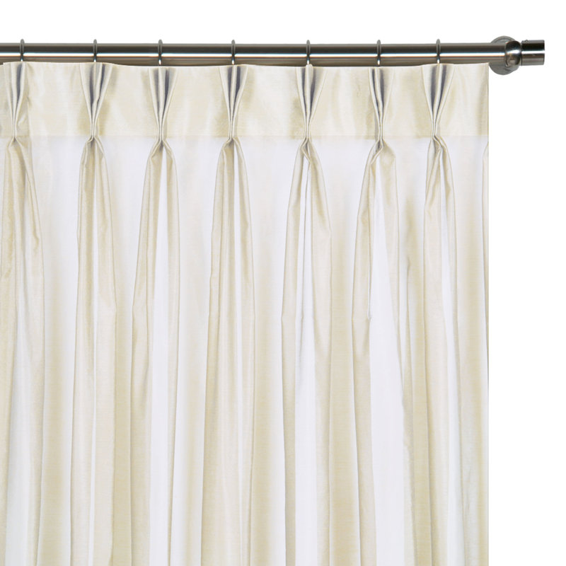 Ambiance Trevira Sheer Semi Sheer Curtain Single Panel, Snow, 20" W x 84" L