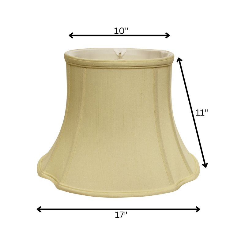 Abat-jour cloche en soie 12,5 "(araignée), Oeuf, H 11 po x l 17 po x P 17 po