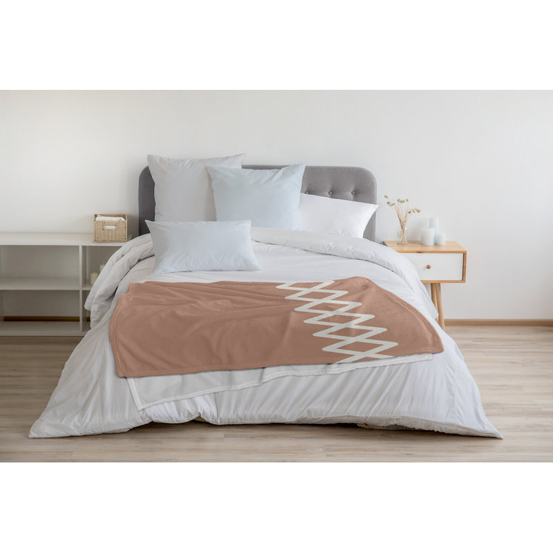 Couverture polaire à fermeture à glissière, L 50 po x L 60 po, Mauve