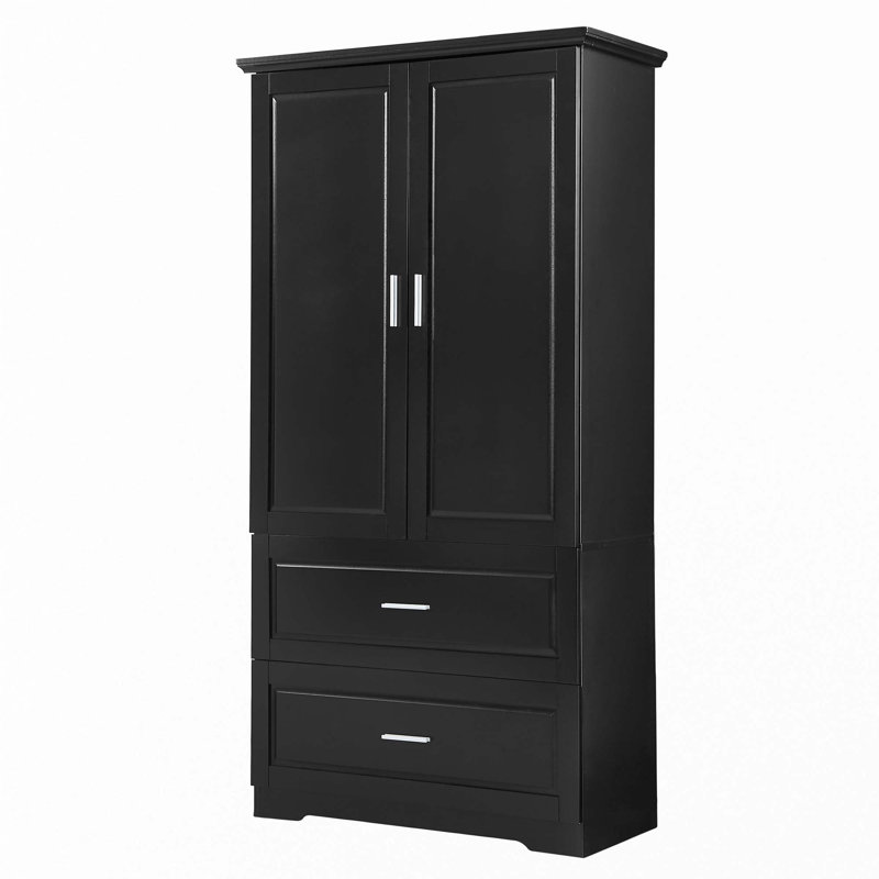 Tall Bathroom Storage Cabinet, Black