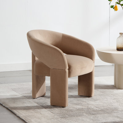 Fauteuils d'appoint demi-tonneau modernes Mid-Century