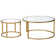 Watson (Set of )Two 35" Glass And Steel Round Nested Coffee Tables