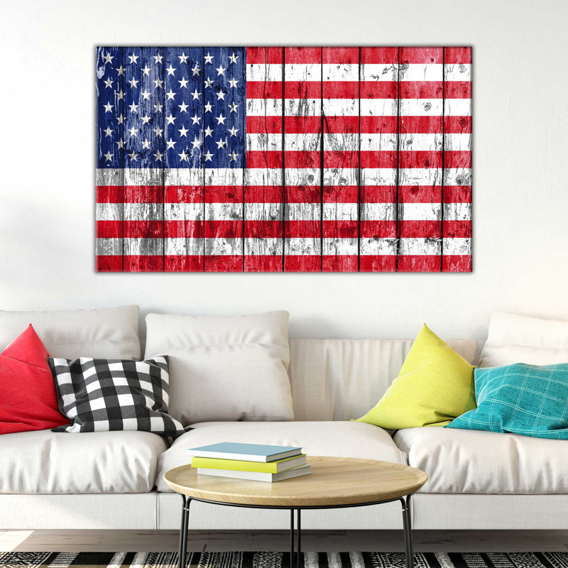 « nantissement allegiance, usa », impression sur toile, H 28 po x l 48 po x P 1,5 po