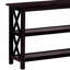 Deep Merlot Sofa Console Table, With 2-Shelf