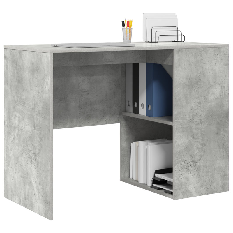 Writing Desk Engineered Wood Medium Writing Desk, Concrete Grey