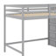 Lit mezzanine double avec garde-robe-119971401
