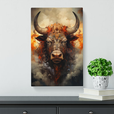Buffalo Symbolism Art - Wrapped Canvas