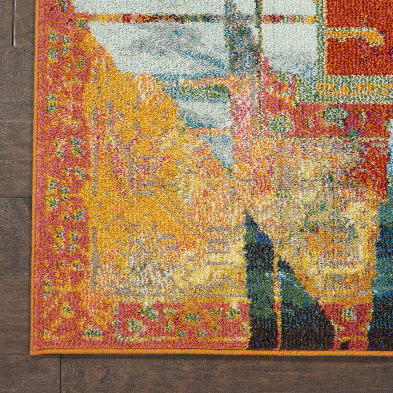 Tapis arc-en-ciel moderne Enoch, Rectangle 7 pi 10 po x 10 pi 6 po