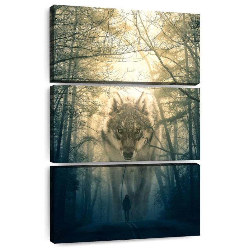Brampt Wolf Walking, 32" H x 20" W
