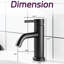 Robinet de salle de bain moderne - monotrou, noir mat, acier inoxydable, conception à trou facile d'entretien, sans éclaboussures-128134463