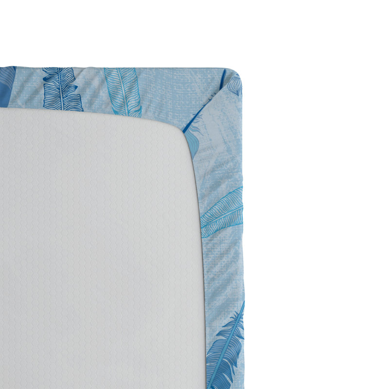 Drap-housse à motif de plumes Ambesonne