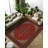 Guria Red Oriental Vintage Look Machine Printed Cotton Chenille Area Rug-1961109728