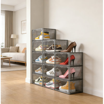 Extra-Large Heavy-Duty Stackable Shoe Organizer Box