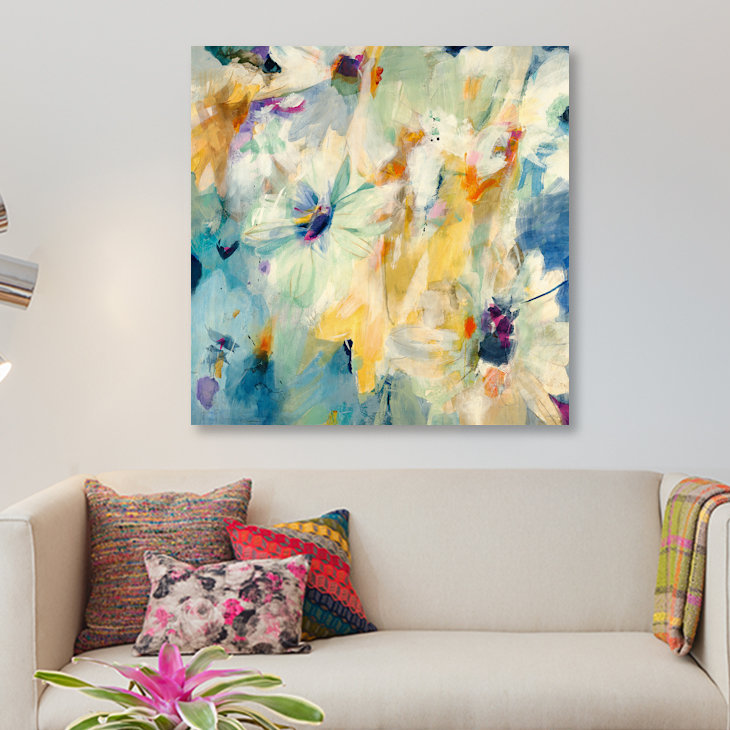 « mirage », reproduction sur toile, H 26 po x l 26 po x P 1,5 po, Pas de tapis, Toile tendue