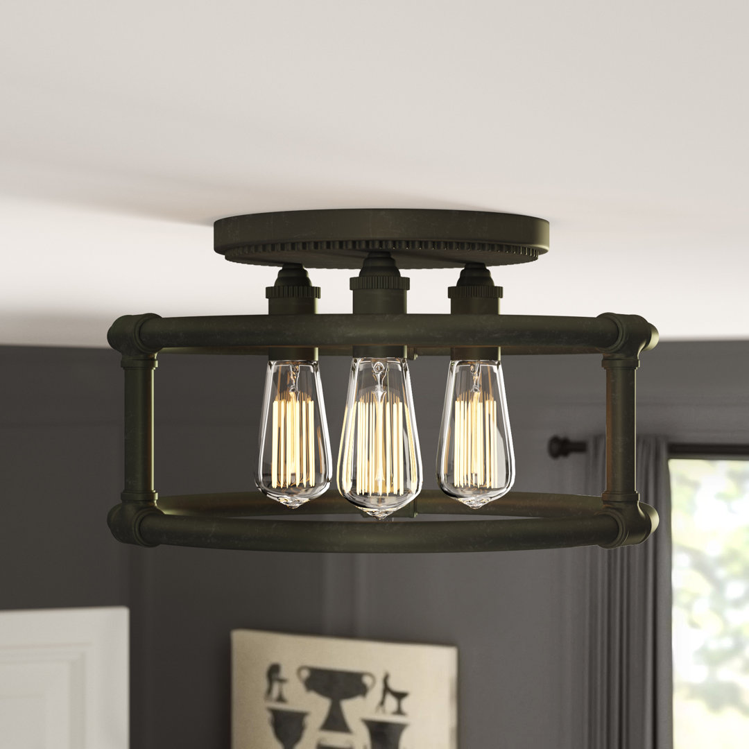 Tayla 3-Light 15" Semi Flush Mount Greyleigh™ Fixture 