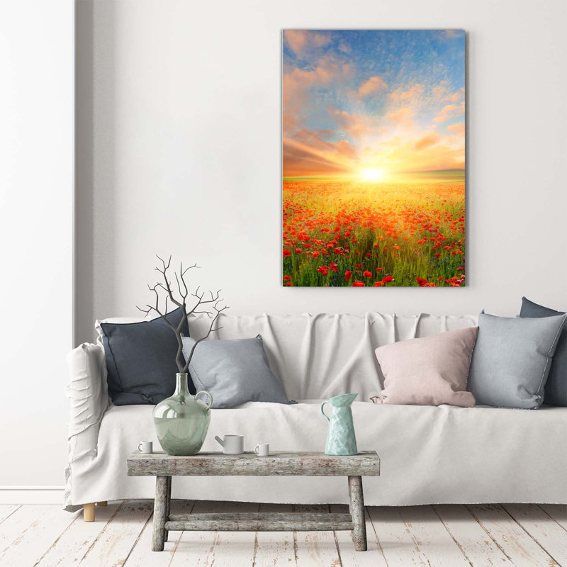 Field Of Poppies - Wrapped Canvas Print