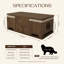 Table basse Harper Farmhouse avec 2 poufs en forme de maison pour chats et 4 tiroirs-2094847455