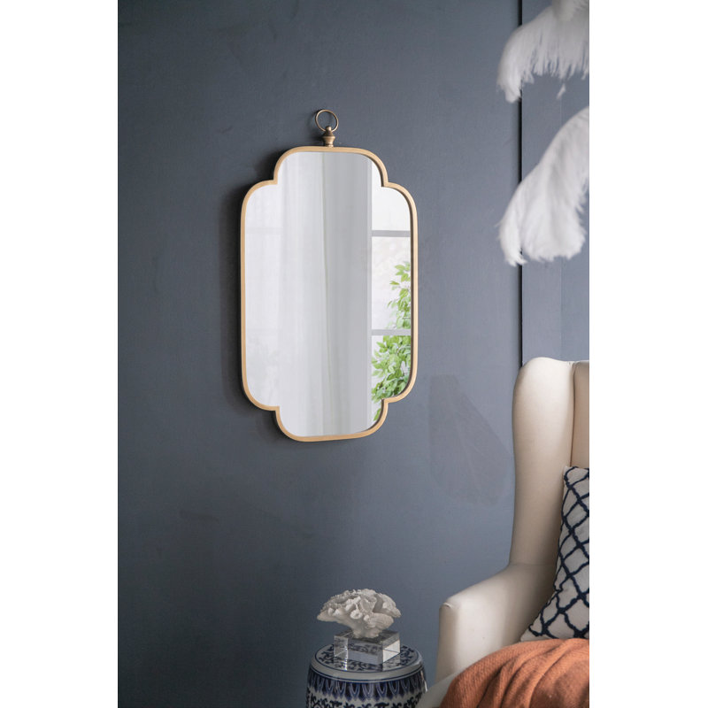 Miroir mural champagne doré