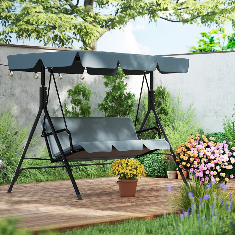 Porch Swing with Canopy, Anthracite, 193
