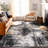 Abstract Yellow/Black/Gray Area Rug-1843828453