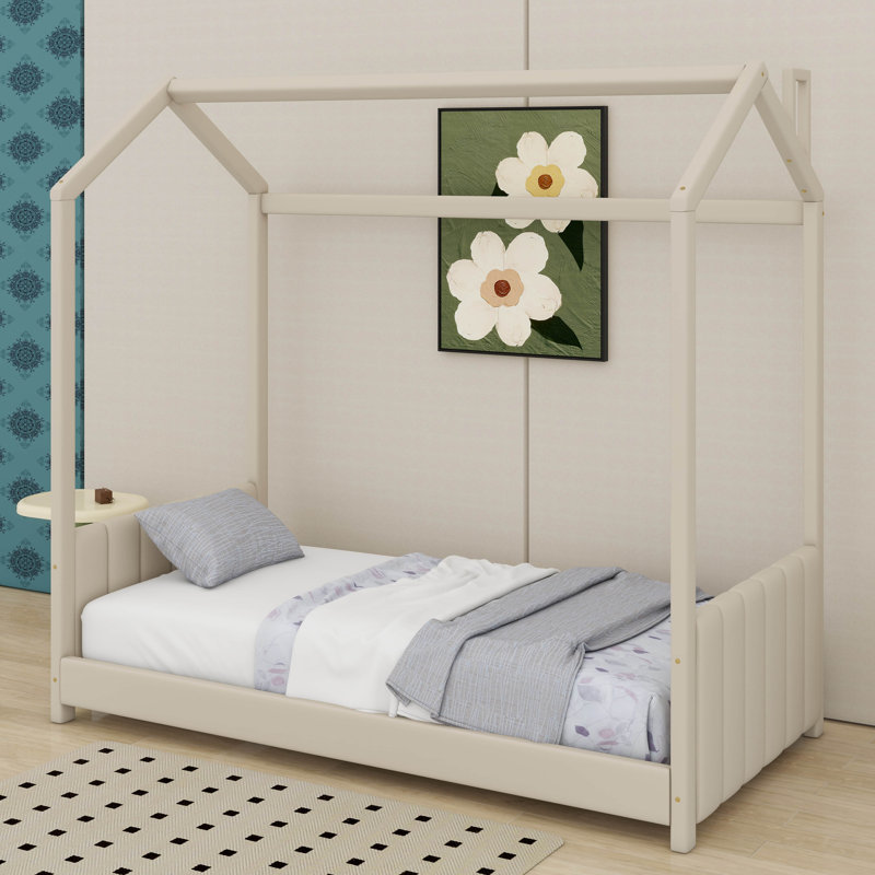 Lit simple en bois, Lit simple
