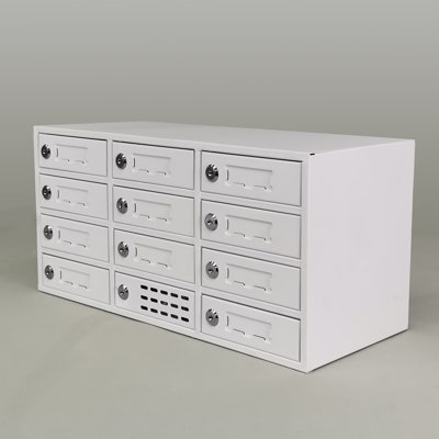 Casier en métal à 4 niveaux pour téléphone cellulaire de 21 po avec serrure à clé intégrée