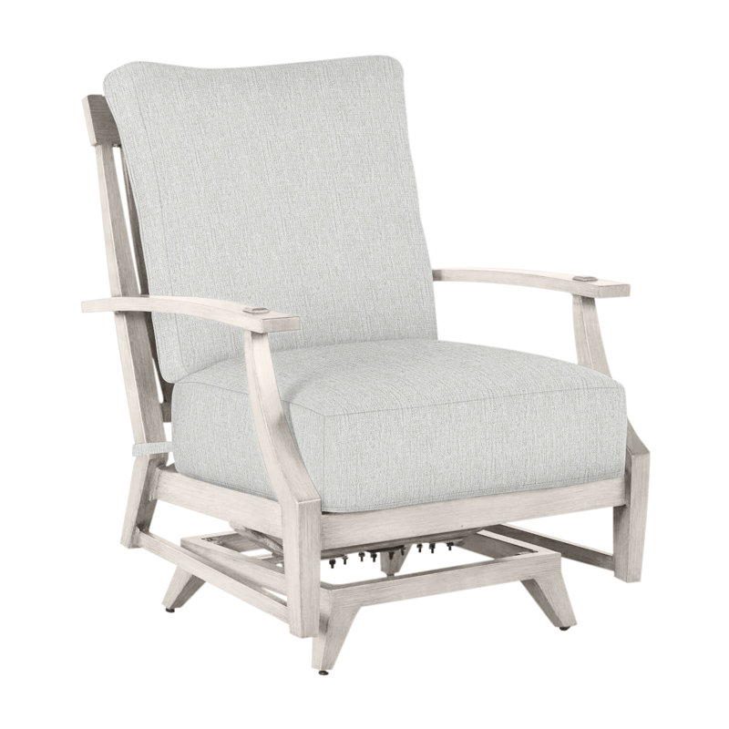 Croquet Patio Chair with Cushions, No Welt, Oyster, Bali Pearl