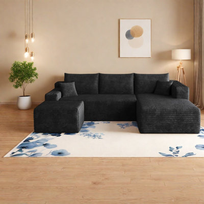 Canapé modulaire en velours côtelé 95 pouces Compression Cloud