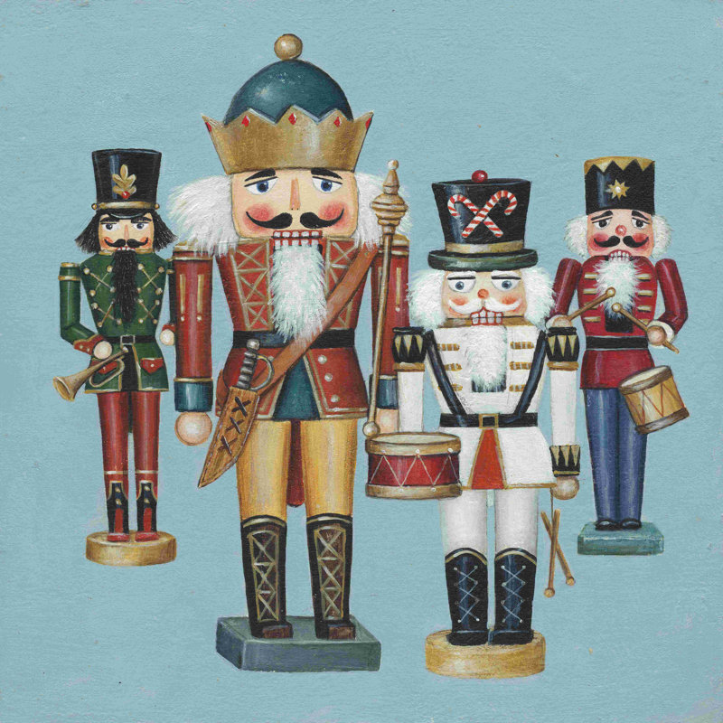 «King Nutcrackers» par David Carter Brown - impression, H 12 po x l 12 po, Toile tendue