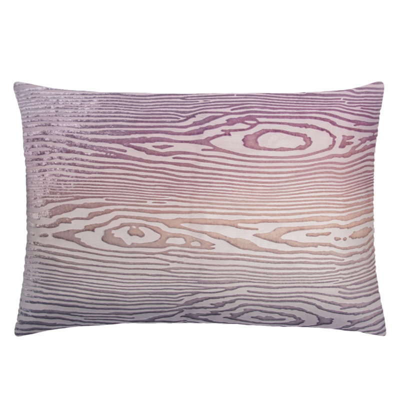 Woodgrain Velvet Pillow Cover & Insert, Opal, Rectangle 14"H x 20"W