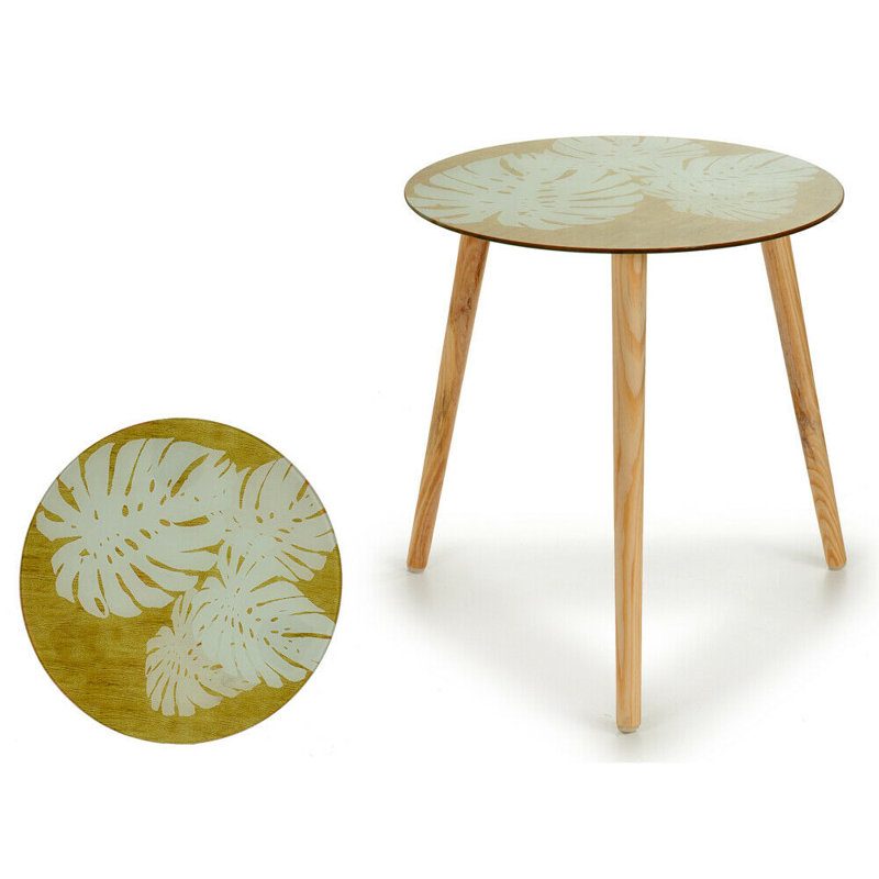 Casnovia Glass Top End Table