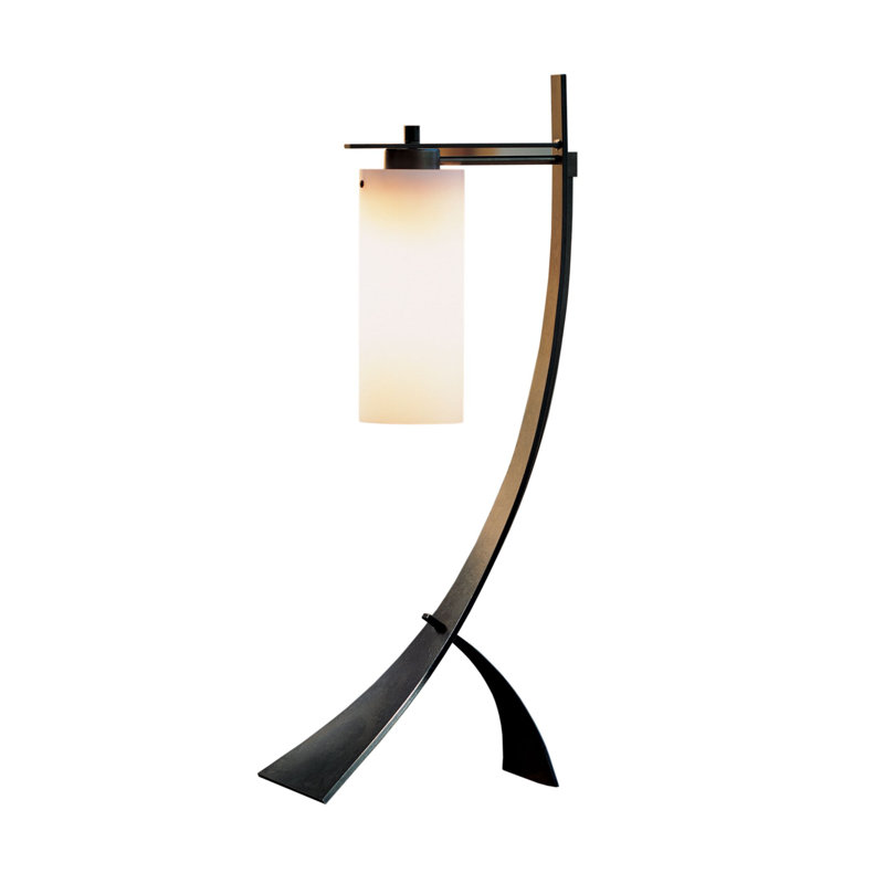 Stasis 28.3" Arched Table Lamp, Dark Smoke