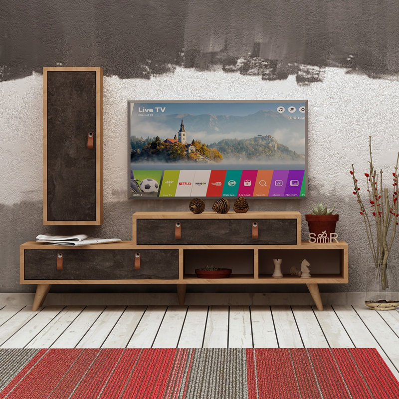 Nida Unfinished TV Stand for TVs up to 55"