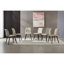 Ensemble de chaises de salle à manger 2 pièces de cuisine de style Mid-Century avec pieds en bois et coussin en cuir de polyuréthane pour salon