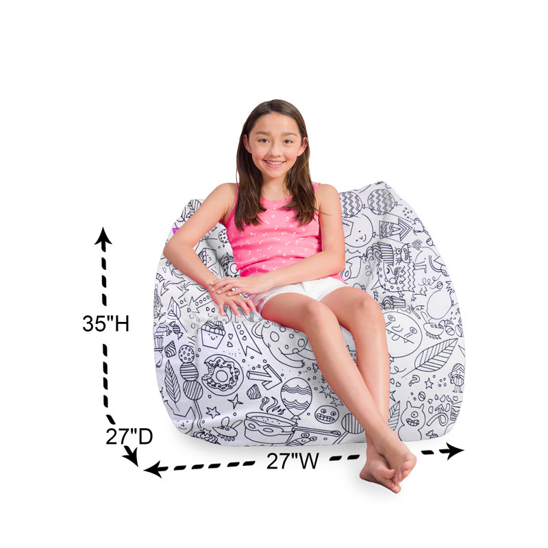 Bean Bag Chair Structured Seat for Kids, Teens and Adults, Comfy Bean Bean Bag Chair for Gaming, Reading and Watching TV, Coronado Chair, Multiple Colors and Fabrics