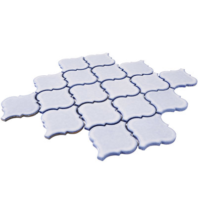 3.3" x 3.4" Porcelain Arabesque Mosaic Floor Use Tile