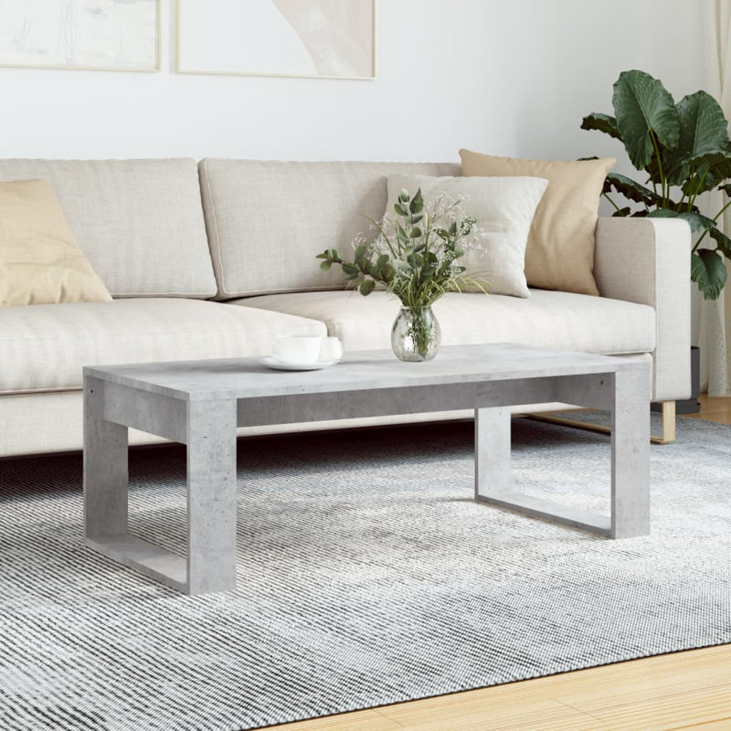 Ocia Sled Coffee Table, Concrete Grey