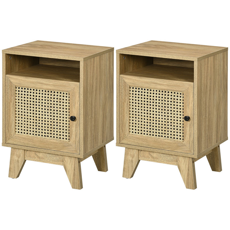 39cm W Manufactured Wood Bedside Table