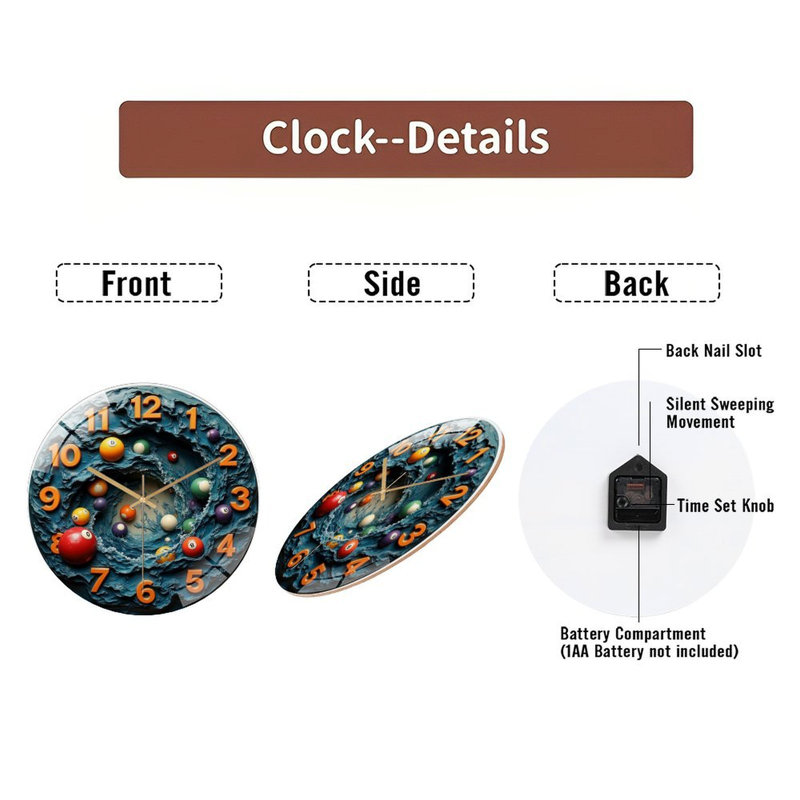 Horloge murale 12 po