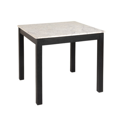 Elliot Square Teak and Marble Dining Table by Rowena Interiors