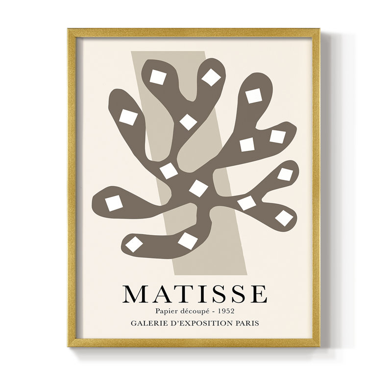 Matisse CCX Framed Print - Solid Wood, Gold, 10" H x 8" W