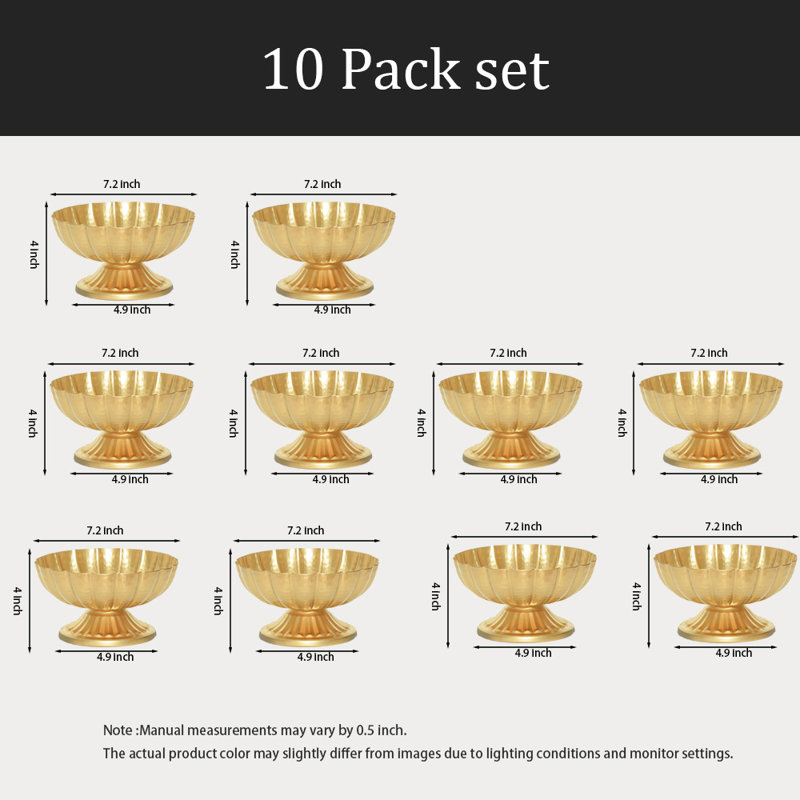 Gold Flower Vases, 10