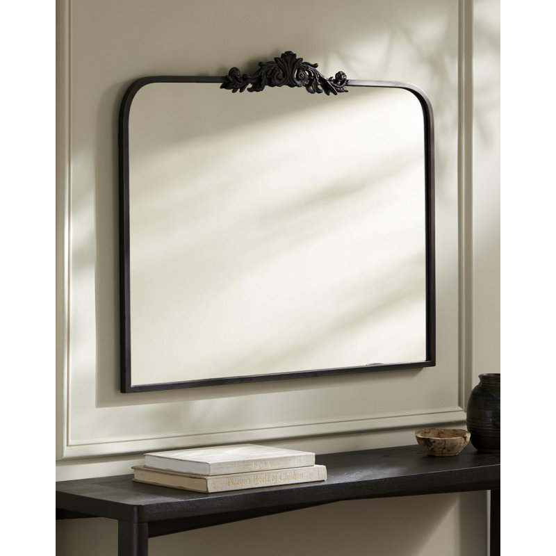 Miroir mural Anzlie, 29 po x 36 po, Noir