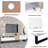 Modern TV Stand With Double Storage Space, Media Console Table, Entertainment Center With Drop Down Door For Living Room, Bedroom, Home Theatre-1507257273