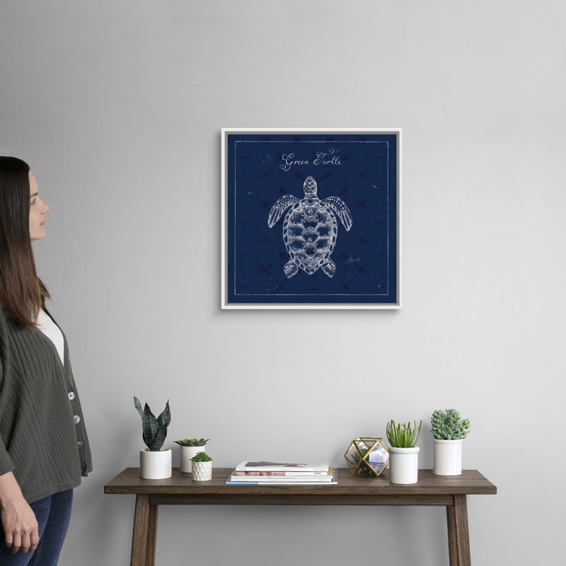 «Underwater Life», art mural sur toile, Cadre blanc, H 22 po x l 22 po x P 2 po